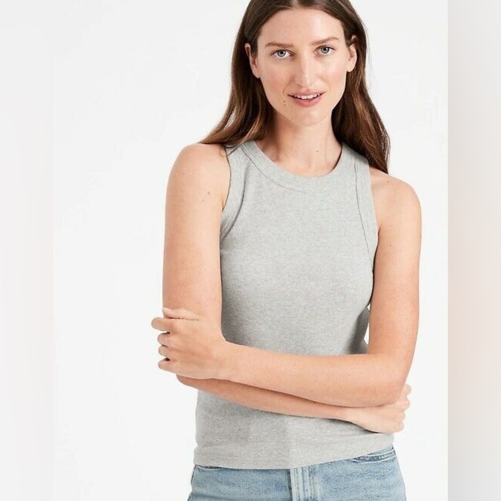 2-pack gray ribbed fitted tank top - Picture 5 of 5